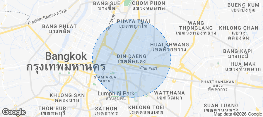 Din Daeng Airbnb map